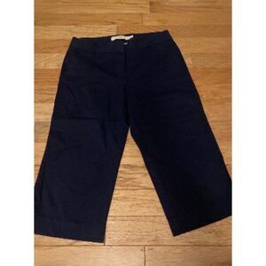 J.Crew Chino Classic Twill Navy Women's Favorite Fit Cropped Pants Size 8